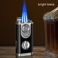 Cigar Lighter With Transom Three Torch Lighter
